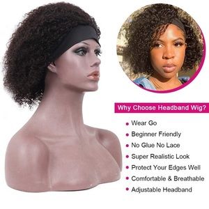 Curly Bob Pixie Cut Headband Wigs